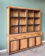 Industriële Buffetkast | 200cm breed | Massief teakhout |, Huis en Inrichting, Kasten | Buffetkasten, 200 cm of meer, 150 tot 200 cm