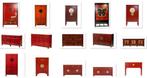 Chinese Kast Rood, Antieke Rode Chinese Kasten, Red, Meubels, Huis en Inrichting, Kasten | Kledingkasten, Ophalen of Verzenden