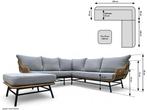 Loungeset / Hoekset Orion Bamboe met Hocker, Tuin en Terras, Tuinsets en Loungesets, Ophalen of Verzenden, Nieuw