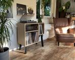 Eiken platenmeubel voor lps, versterker en platenspeler, 50 tot 100 cm, Modern Retro platenmeubel, Eikenhout, Nieuw