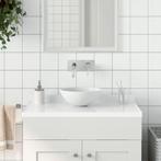 vidaXL Wastafel rond keramiek matwit, Doe-het-zelf en Verbouw, Sanitair, Verzenden, Nieuw