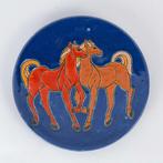 Wandbord Blauw met Paarden, Ophalen, Nieuw