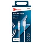 Kruidvat 20W Dual USB-C-naar-8-pin Kabel, Telecommunicatie, Mobiele telefoons | Toebehoren en Onderdelen, Verzenden, Nieuw