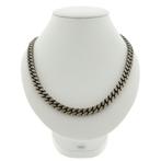 Zilveren robuuste gourmetschakel ketting | 45 cm (unisex), Sieraden, Tassen en Uiterlijk, Kettingen, Ophalen of Verzenden, Gebruikt