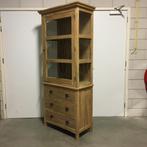 Buffetkast /Vitrinekast - teak - zijkant glas - TTM Wonen, Huis en Inrichting, Kasten | Buffetkasten, 200 cm of meer, Glas, Nieuw