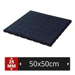 Rubber tegel 50x50x2,5cm zwart tuin dak terras platdak balko, Tuin en Terras, Tegels en Klinkers, Verzenden, Nieuw, Rubber, Terrastegels