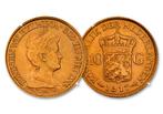 Gouden Tientje Wilhelmina Hermelijnen Mantel  1911, Postzegels en Munten, Munten | Nederland, Verzenden