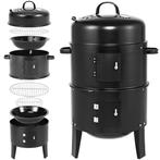 BBQ Rookoven Rondgrill Zwart Roken/Grillen (Partytenten), Verzenden, Nieuw