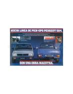 1994 PEUGEOT 504 PICK-UP LEAFLET SPAANS, Boeken, Auto's | Folders en Tijdschriften, Nieuw, Peugeot, Author