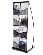 Tijdschriftenrek – 4-Laags Brochure Display A4 Formaat Zwart, Boeken, Auto's | Folders en Tijdschriften, Verzenden, Nieuw