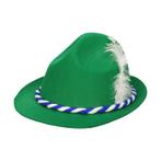 Groene bierfeest/oktoberfest hoed met blauw/wit Beieren ko.., Hobby en Vrije tijd, Feestartikelen, Ophalen of Verzenden, Nieuw